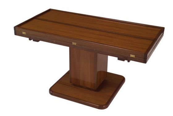 Picture of Pompanette B140LUTS Hi-Low 40" Teak Table Stain Finish - Teak Hi-Lo Table