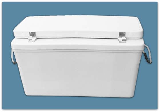 Picture of 6″ Set Back Ice Chest 150 qt - 18x21x43″ w/ Bevel 39″